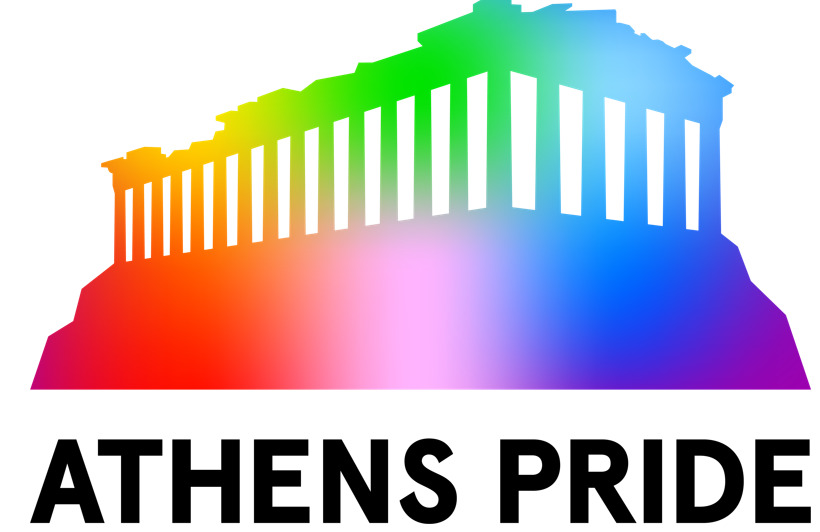 Το νέο λογότυπο του Athens Pride με τον παρθενώνα σε ένα φάσμα χρωμάτων